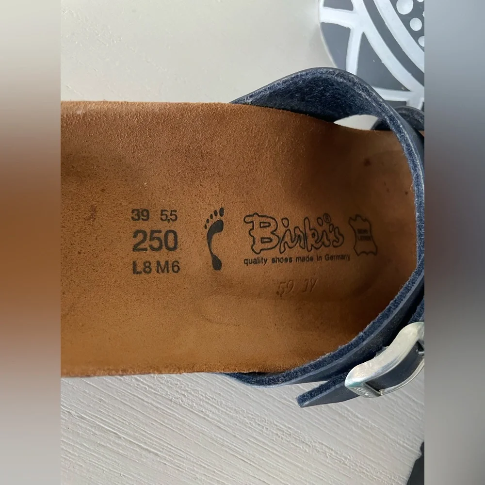 Birki’s by Birkenstock Dark Blue Slide Sandals size 39 - Picture 9 of 9